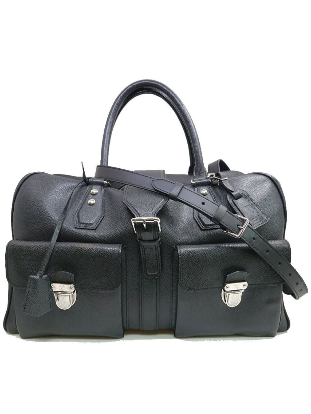 Louis Vuitton Yvan Taiga BK Silver Boston Bag Shoulder